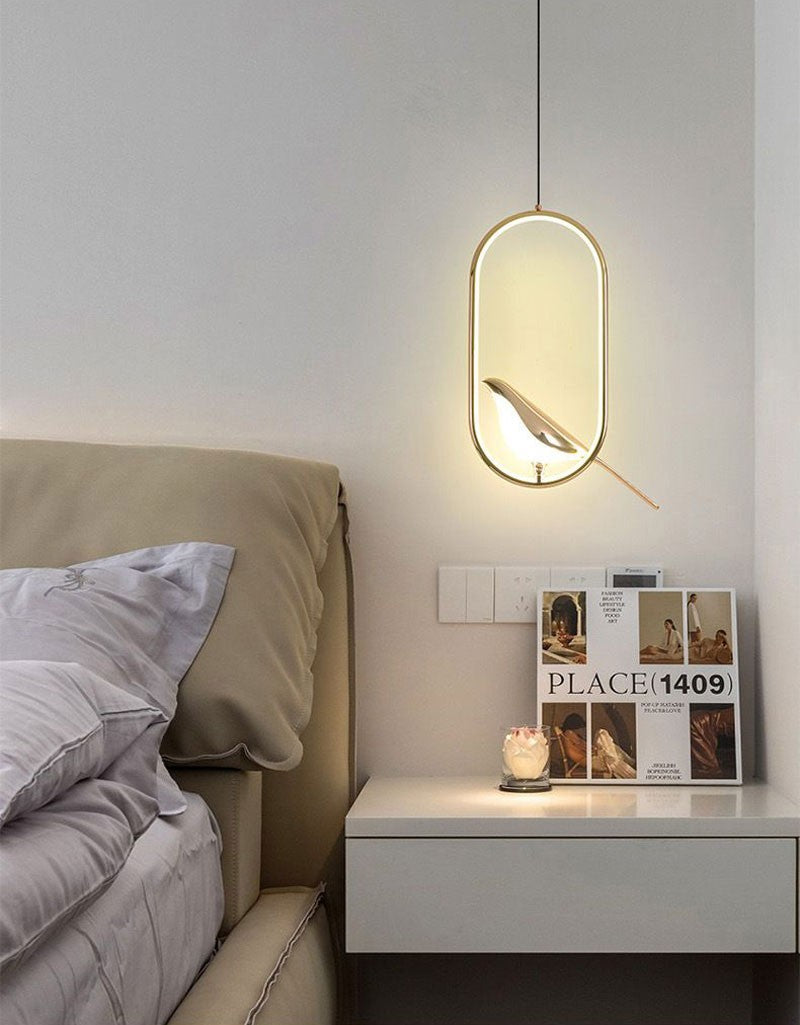 Luminária pendente LED giratória para cabeceira