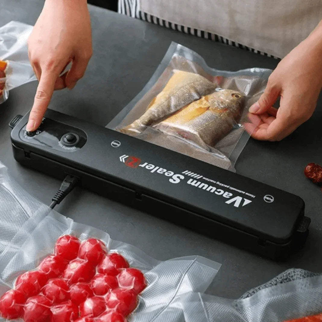 Seladora a Vácuo Automática Portátil – Conserva Alimentos por Até 10x Mais Tempo