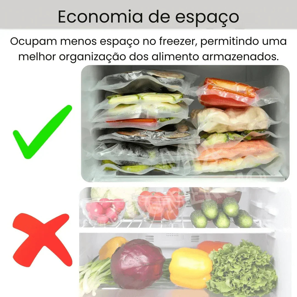 Seladora a Vácuo Automática Portátil – Conserva Alimentos por Até 10x Mais Tempo