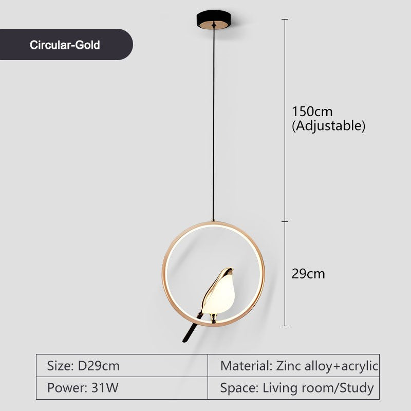Luminária pendente LED giratória para cabeceira